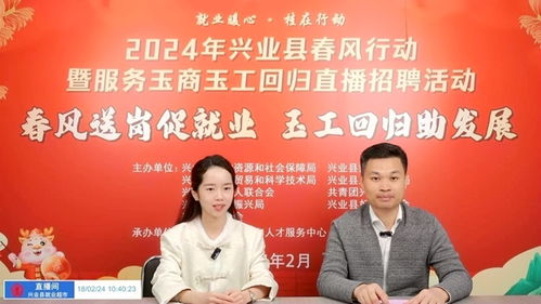 兴业县举行2024年春风行动暨服务玉商玉工回归专场招聘会